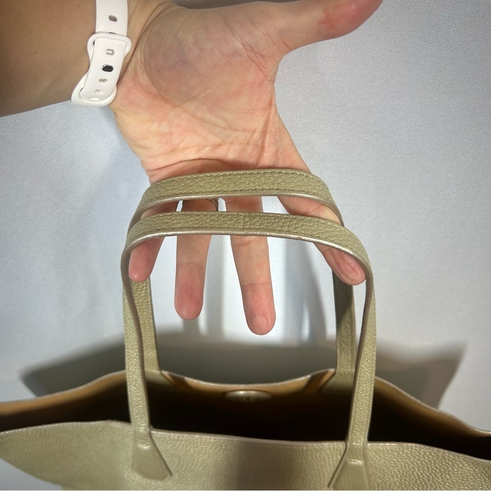 Tory Burch Metallic Perry Leather Tote Large Shoulder Bag - Picture 12 of 16